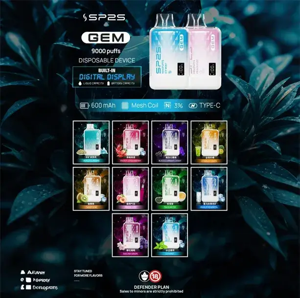 【冰涼薄荷】強烈清涼 SP2S 電子煙 拋棄式 9000口15ml-1