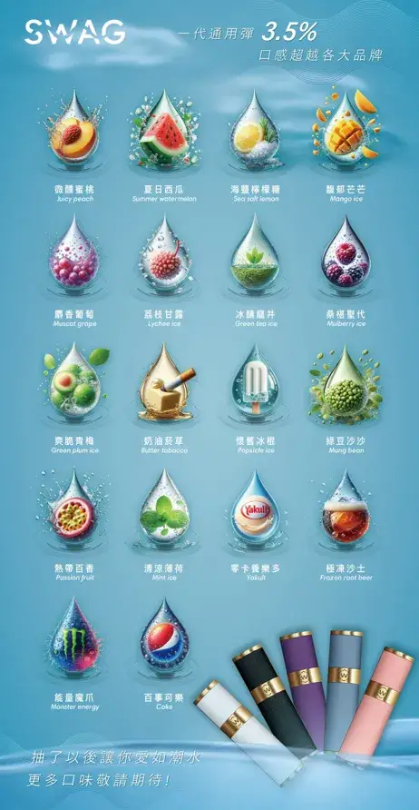 SWAG煙彈 | 買五送主機 | 18種口味電子煙煙彈 | 台灣現貨批發-1