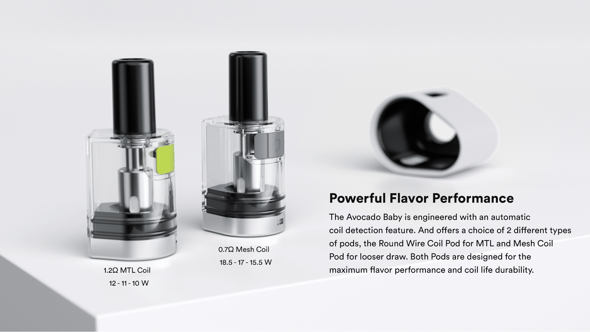 VAPTIO Avocado Baby 酪梨寶寶 0.7Ω 與 1.2Ω 空彈展示