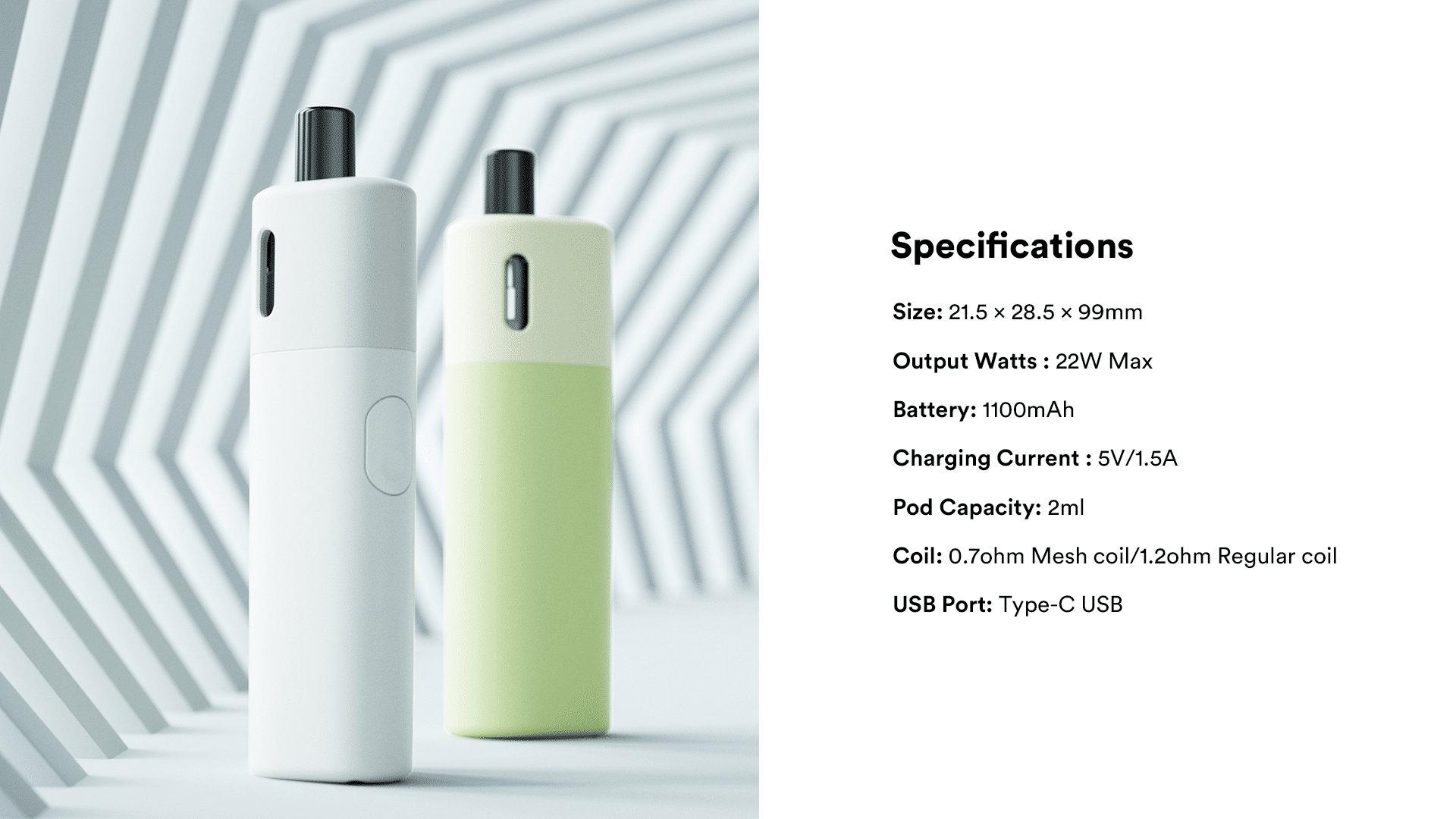 VAPTIO Avocado Baby 酪梨寶寶｜1100mAh 小煙主機套裝｜三段功率調整-1